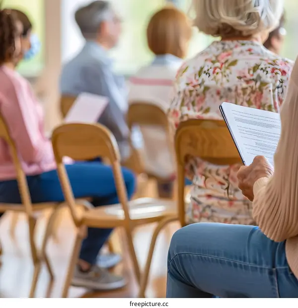 Group of People Sitting In Chairs During a Meeting