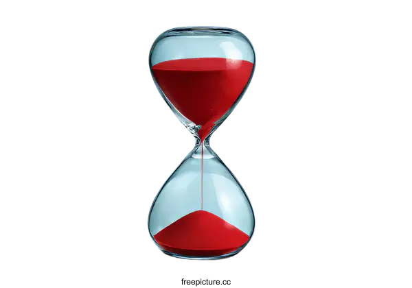 [Transparent Background PNG]Time Running Out Hourglass