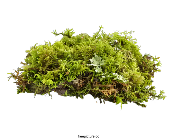 [Transparent Background PNG]Green moss on white background