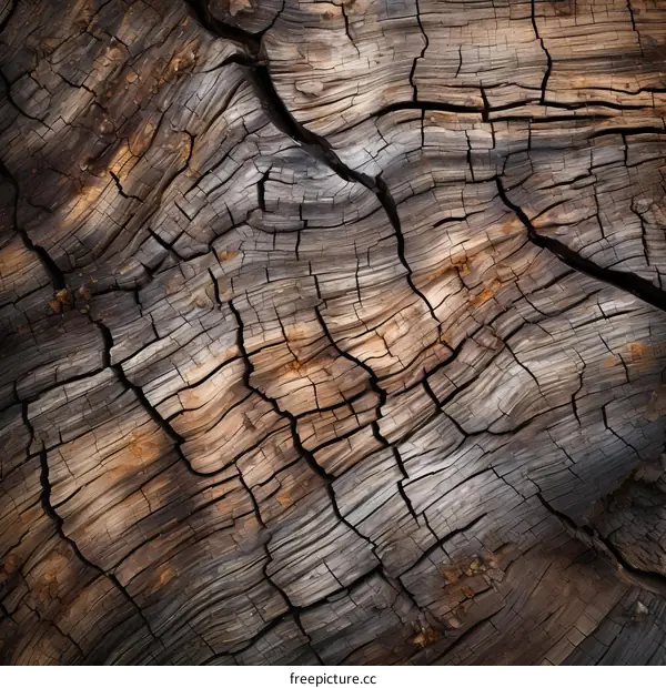 Cracked Weathered Wood Grain Texture