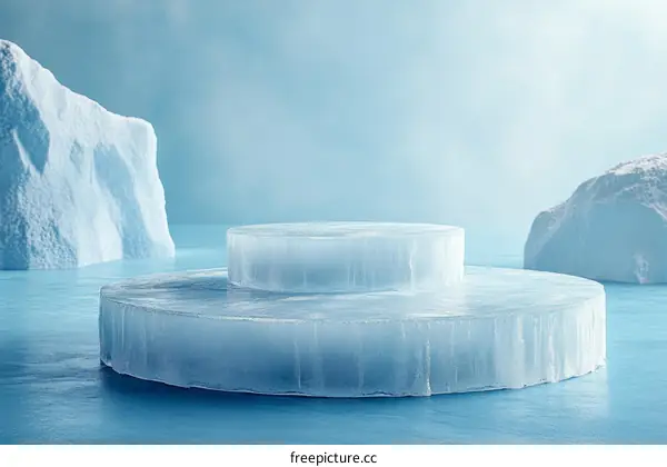 Frozen Ice Display Platform