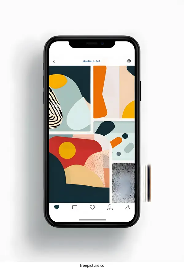 Abstract Geometric Art Mobile Phone Screen