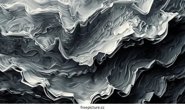 black and white abstract painting