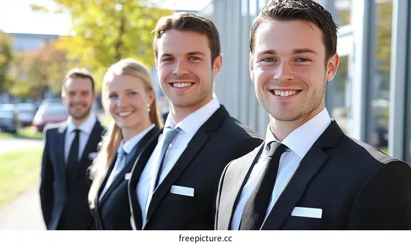 Business Professionals Outdoor Portrait