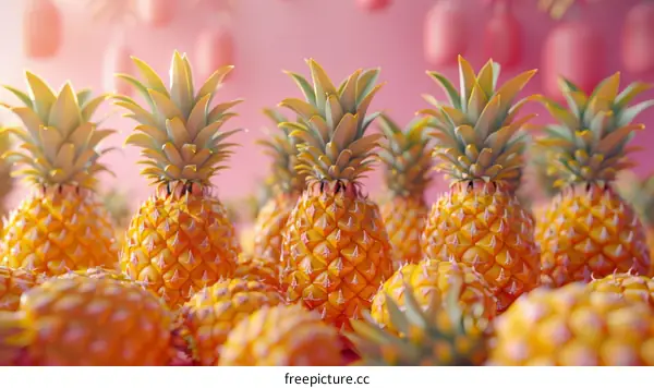 Pineapple Fruit Texture Background