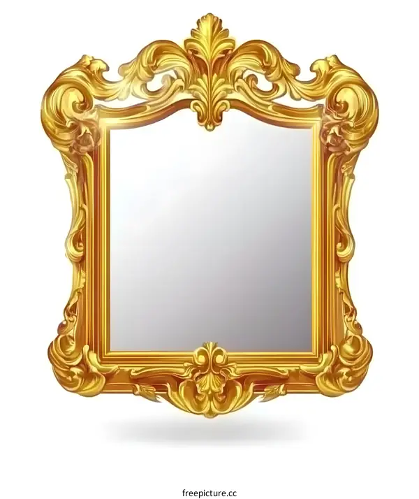 Golden Ornate Frame Illustration