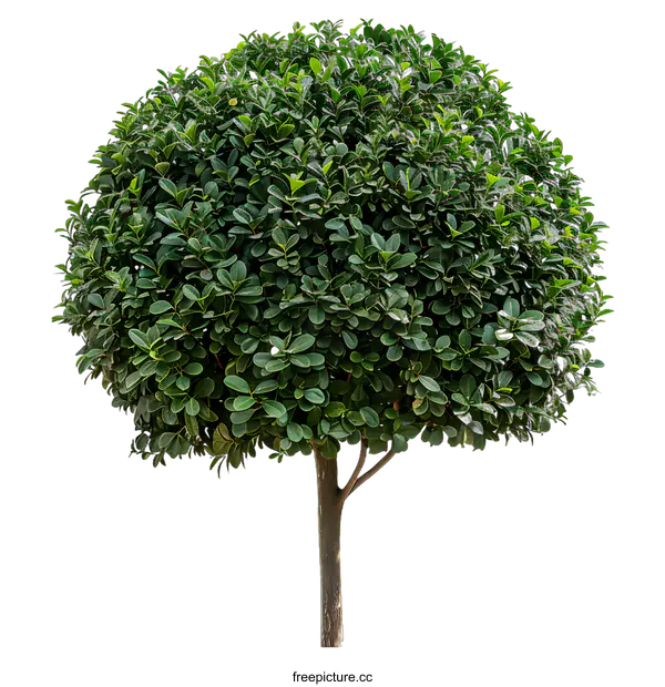 [Transparent Background PNG]Green Tree on White Background