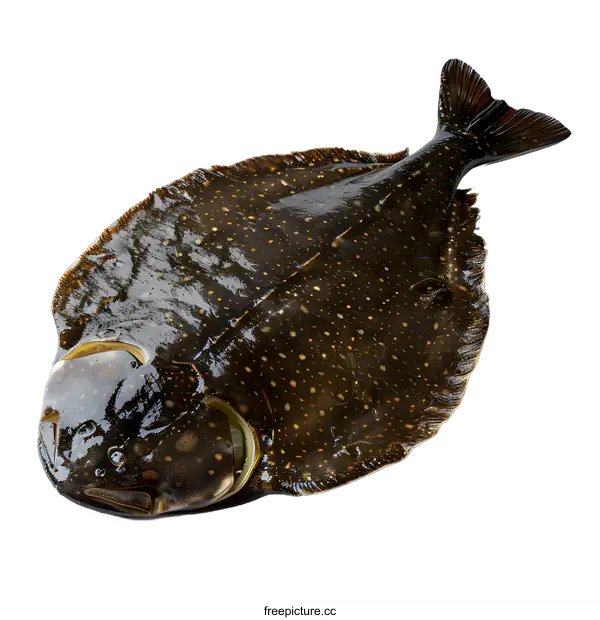 [Transparent Background PNG]Fresh Flatfish on White Background