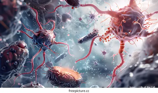 Inner Life of Cell Illustration