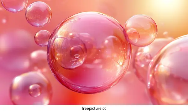 Abstract Background of Colorful Bubbles