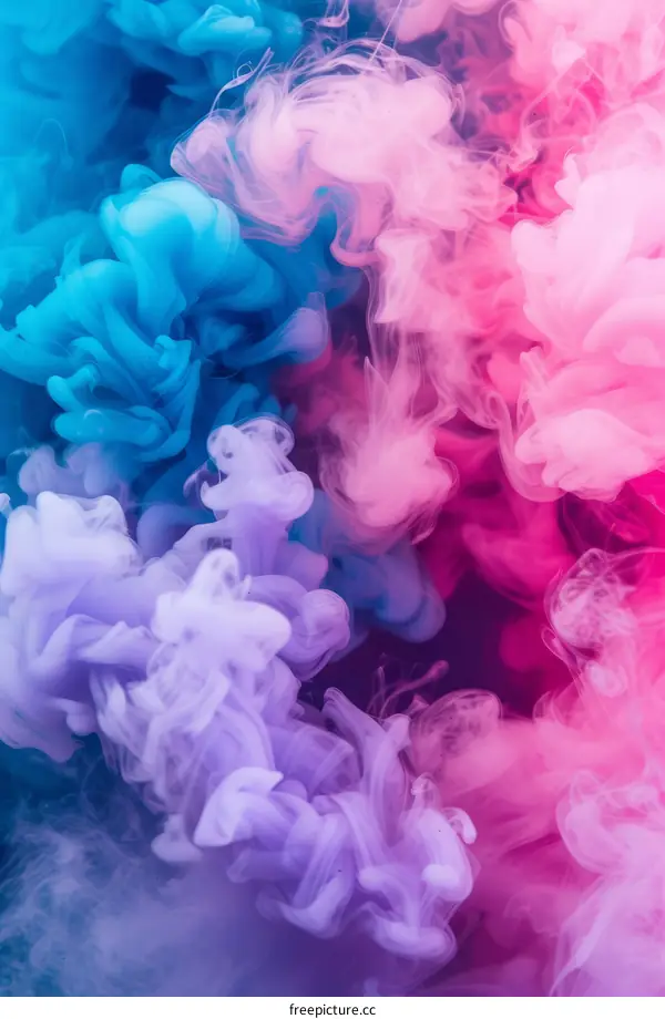 Colorful smoke swirls