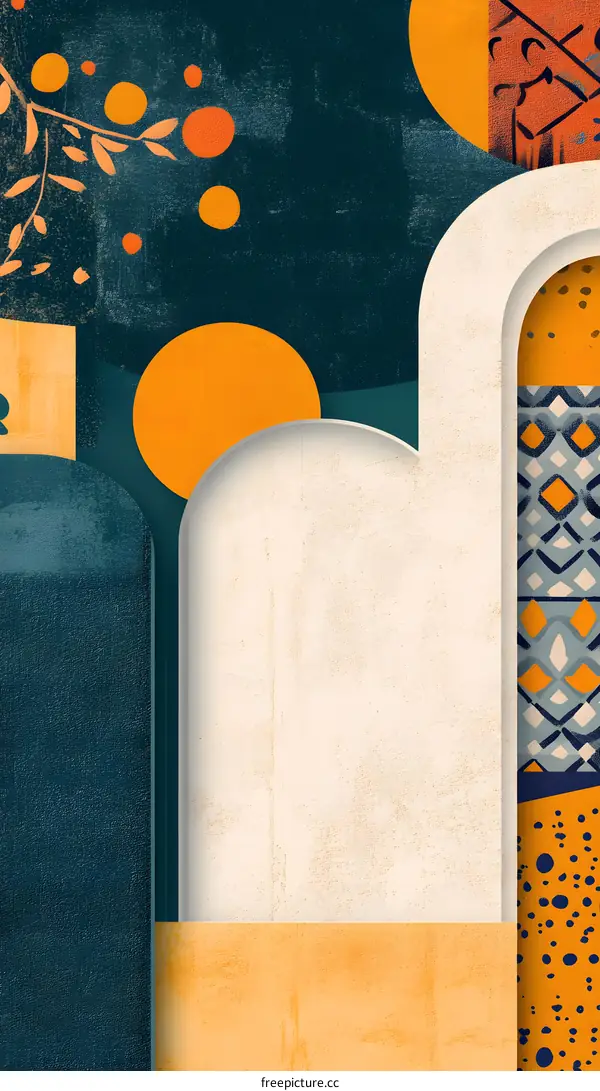 Abstract Geometric Background with Colorful Shapes