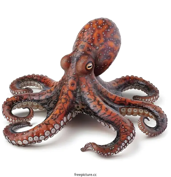 A photo of a realistic octopus