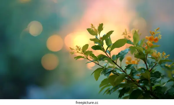 Beautiful Sunset Flowers in Nature