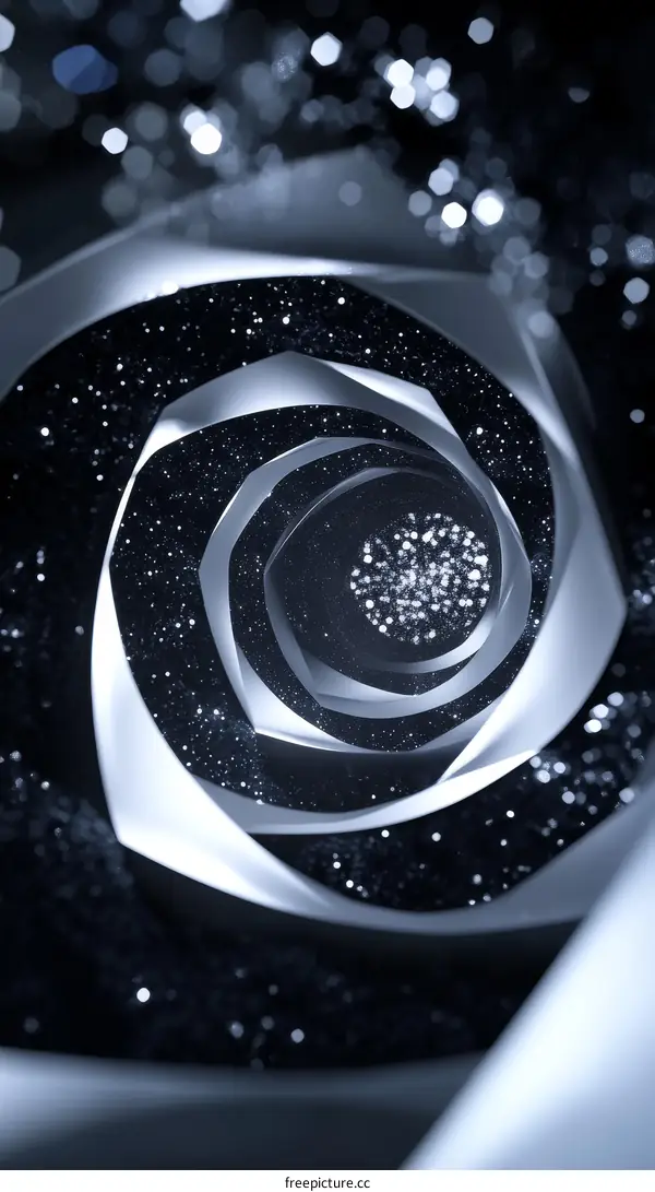 Abstract Spiral Galaxy Illustration