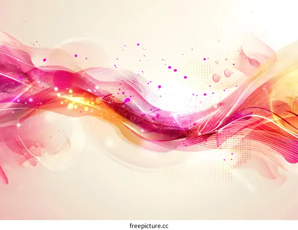 Abstract background with colorful flowing waves