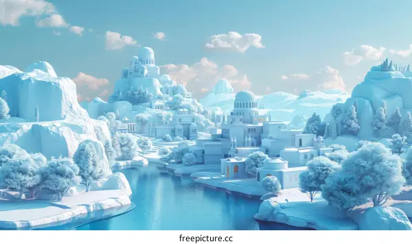 Vision of A Futuristic Arctic City Built on Stilts