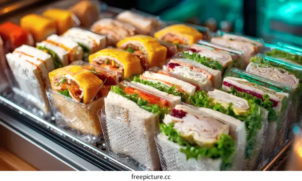 Assorted Sandwiches in Plastic Containers