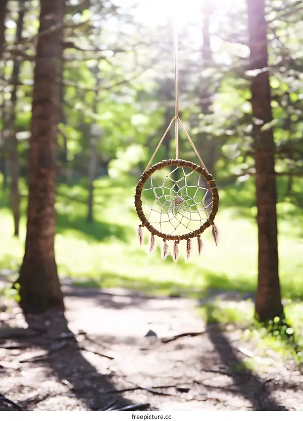 Dreamcatcher Hanging In The Forest