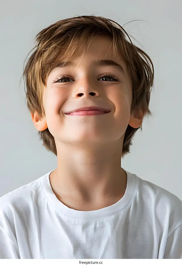 Portrait of a Smiling Young Boy