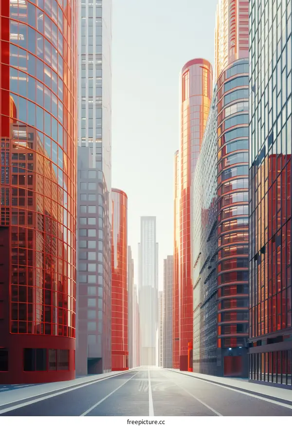 Modern City Street Scene Illustration