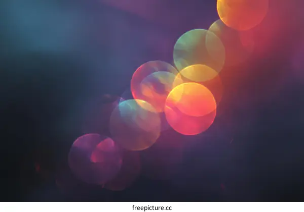 Abstract Colorful Light Bokeh Background Design