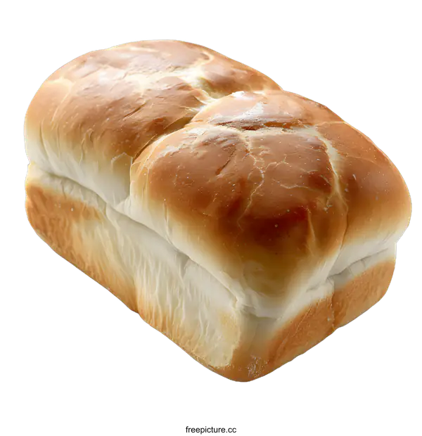[Transparent Background PNG]Freshly Baked Loaf of White Bread