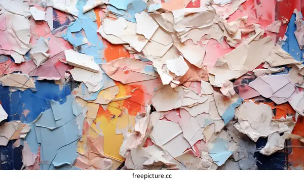 Abstract Colorful Background with Peeling Paint