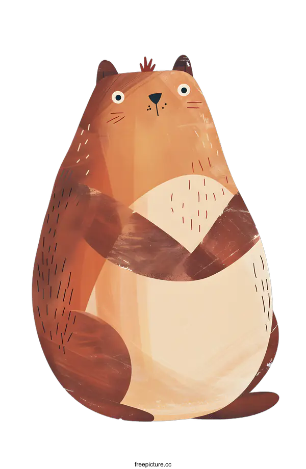 [Transparent Background PNG]Cute Cartoon Brown Bear Illustration