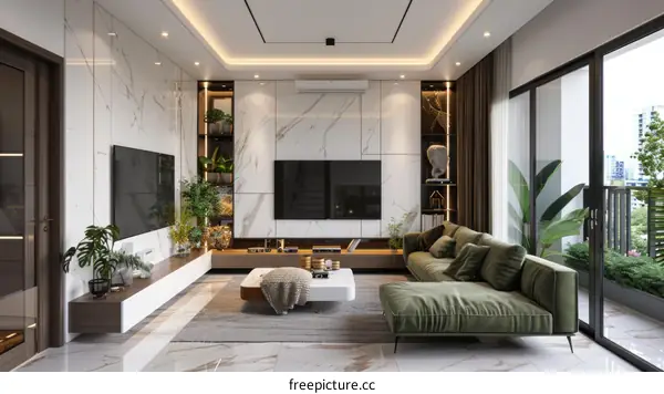 A Luxurious and Modern Living Room Interior Design