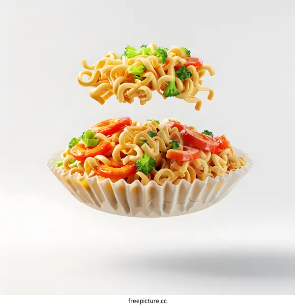 Noodles with vegetables