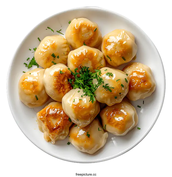 [Transparent Background PNG]plate of dumplings