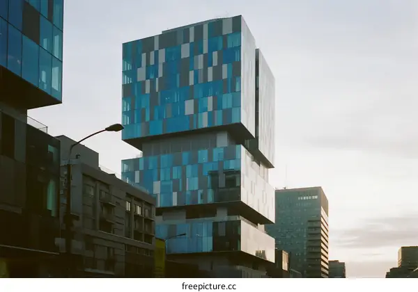 Modern Multi Storey Building with Glass Facade in Urban Area