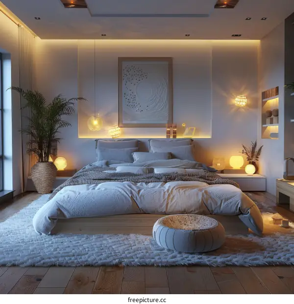 Modern Bedroom Interior Design Illustration