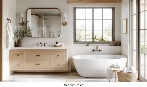 Modern Farmhouse Style Bathroom Interior Design