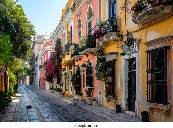 A Charming Street in Cartagena