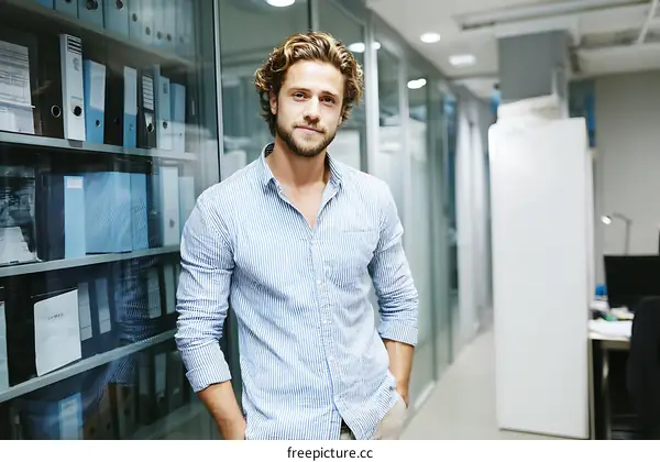 Businessman in Office Environment