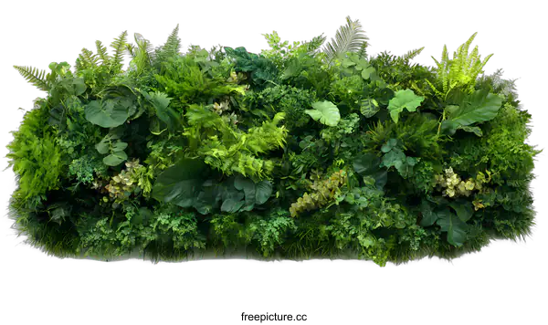 [Transparent Background PNG]Green Plant Wall Texture Background