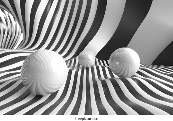 Black and White Waves and Spheres