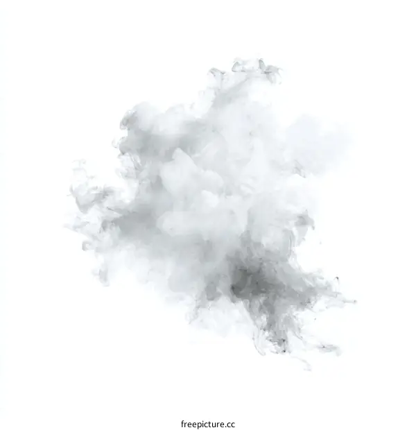 Abstract Smoke Clouds in Gray and White