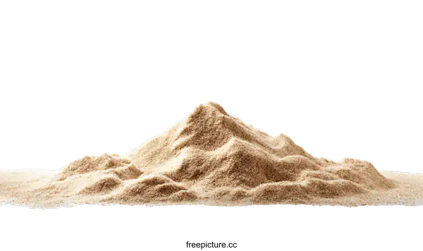 [Transparent Background PNG]Pile of Sand Isolated on White Background