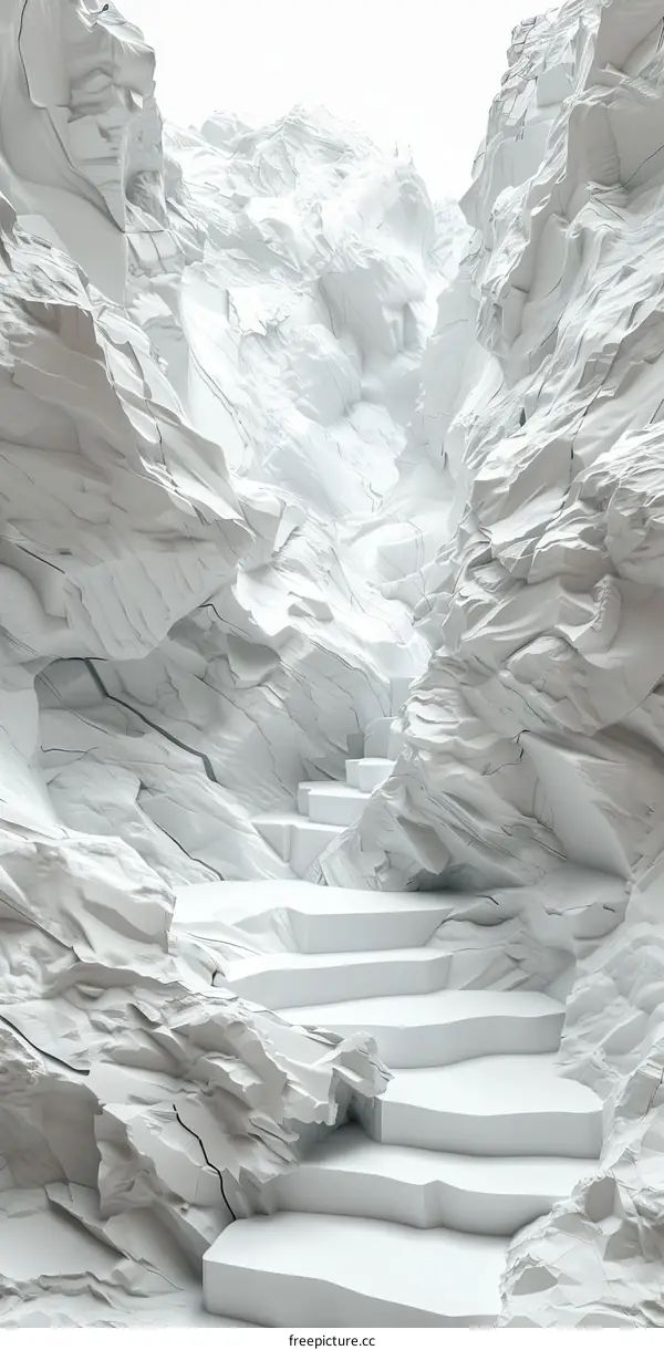 Abstract White Mountain Canyon Steps
