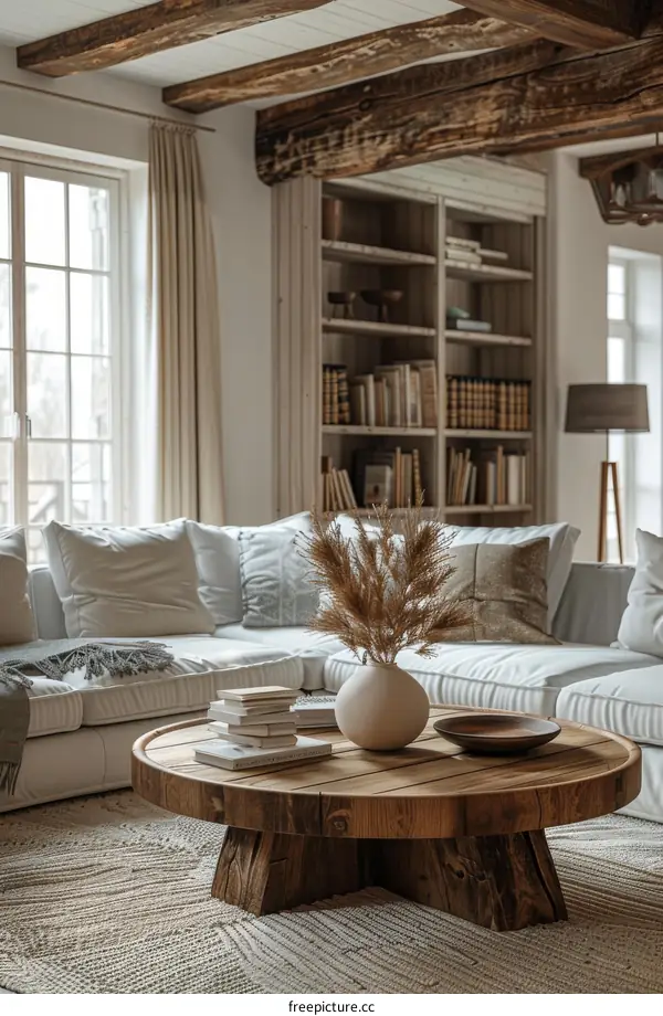 Cozy and Modern Minimalist Living Room with Natural Light