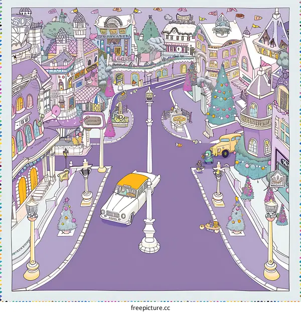 Christmas Town Illustration