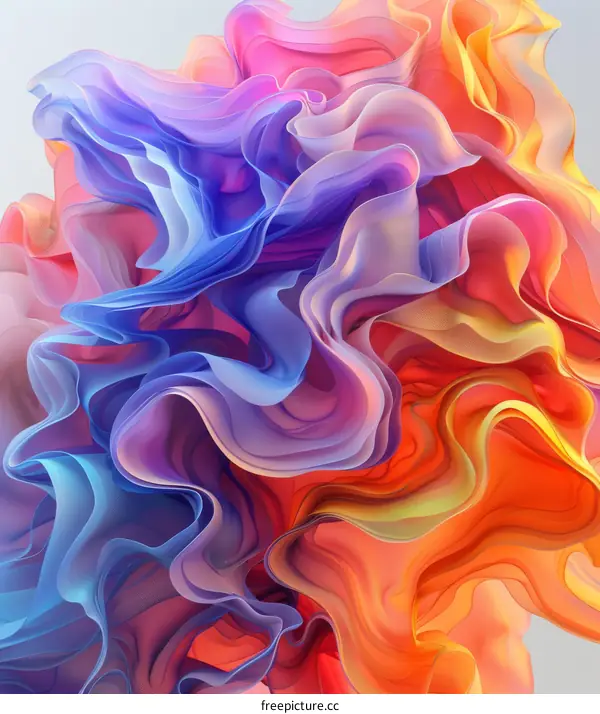Colorful, Fluid, Abstract Canvas Painting