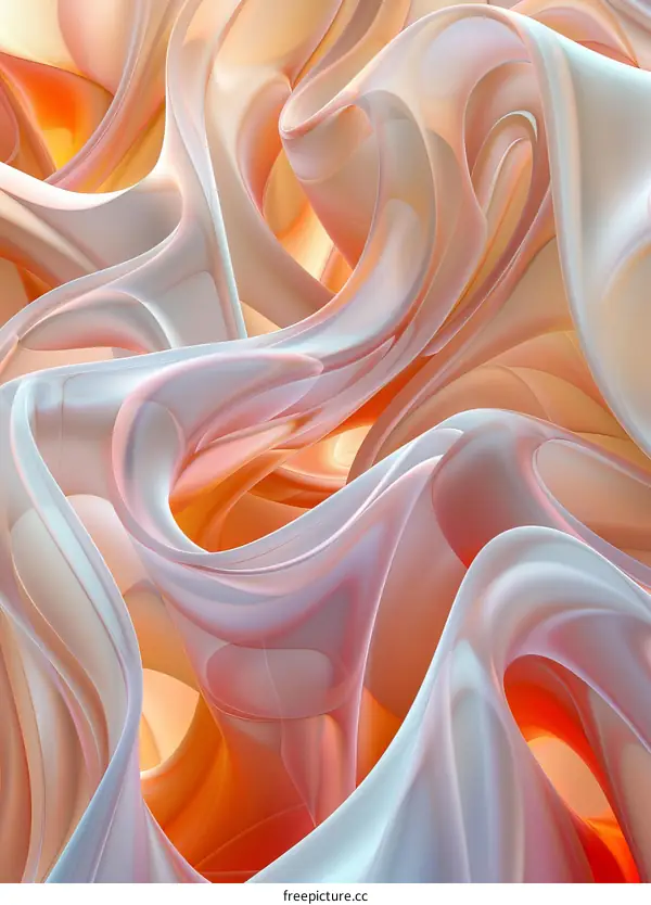 Abstract Colorful Flowing Shapes