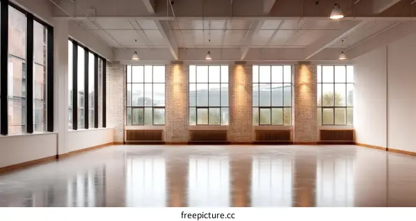 Spacious Industrial Loft with Large Windows