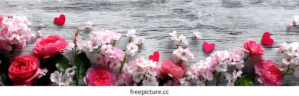 Beautiful Spring Flowers Arrangement on Wooden Background