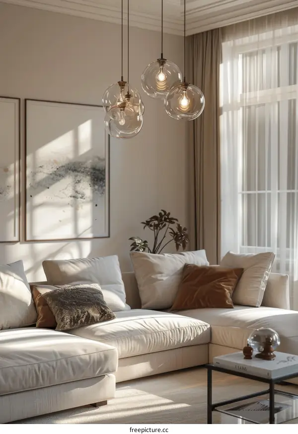 Living room in a modern minimalist style