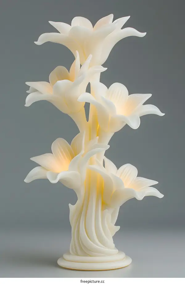 Sculpture of white flowers